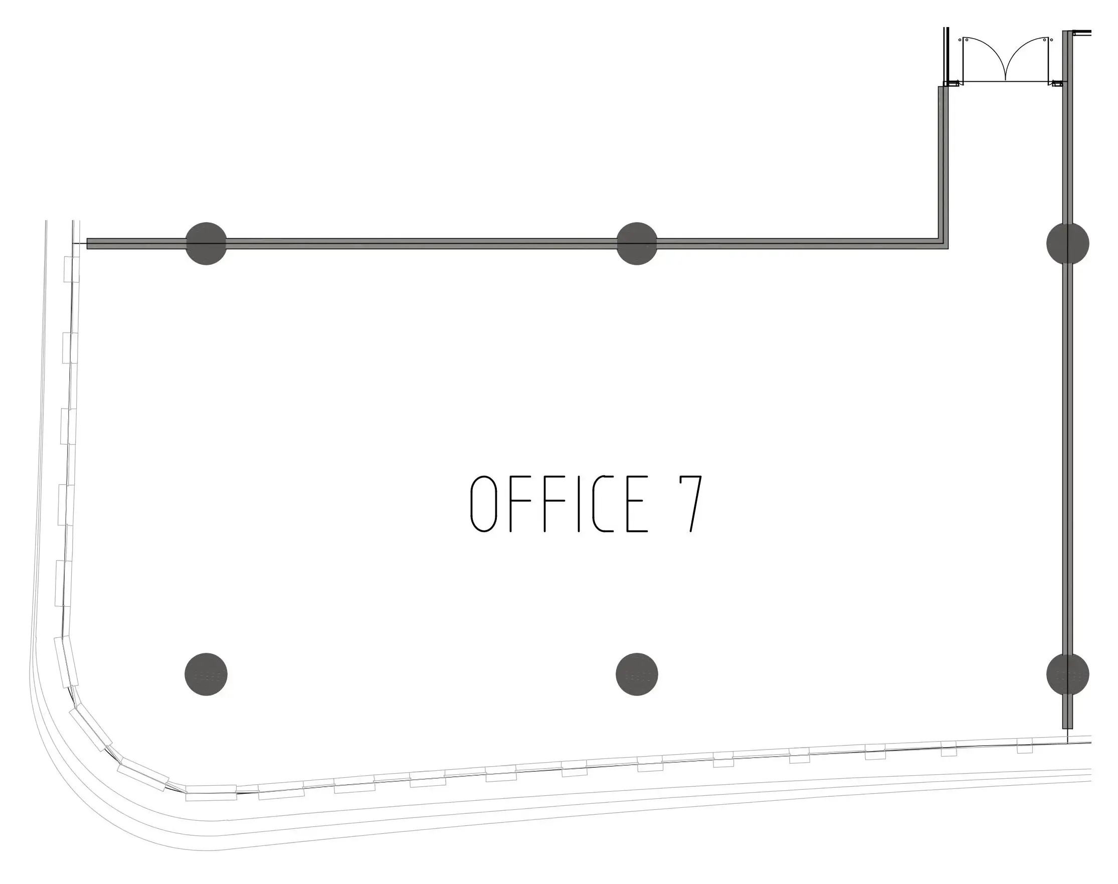  bedroom Office floor plan at Piazza Roma