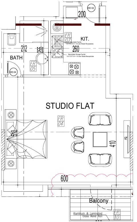 0 bedroom Apartments floor plan at Paradise View II