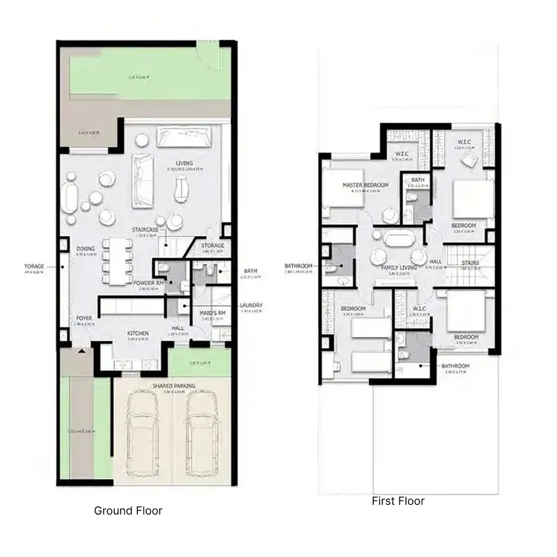 4 bedroom Townhouse floor plan at Hayyan