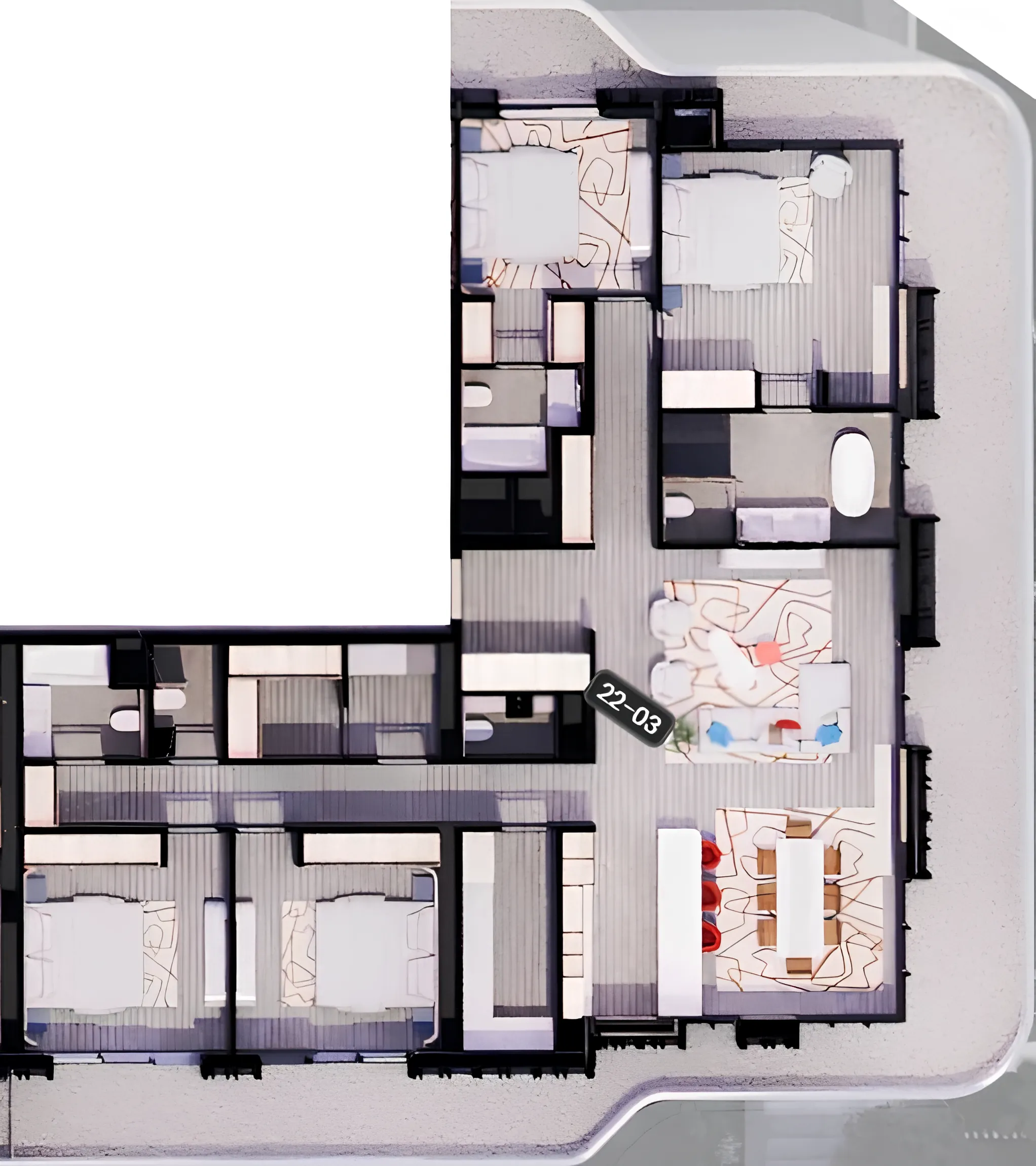 4 bedroom Apartments floor plan at Rosso Bay Residences
