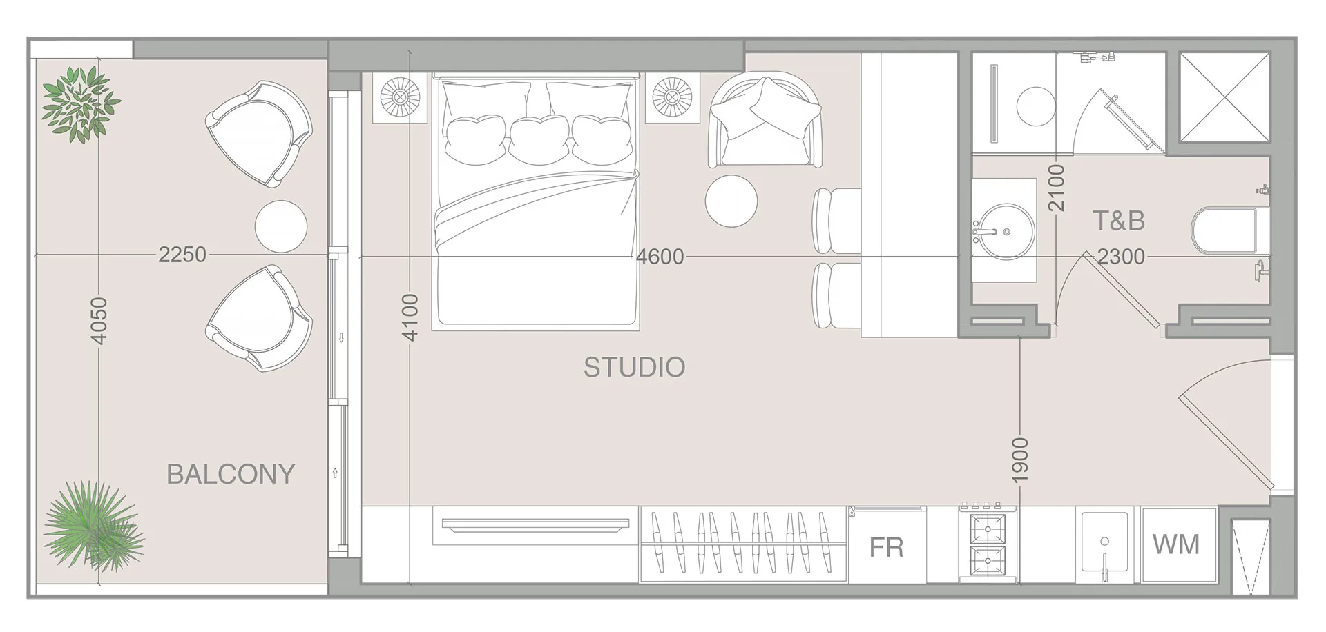 0 bedroom Apartments floor plan at VERDAN1A 4