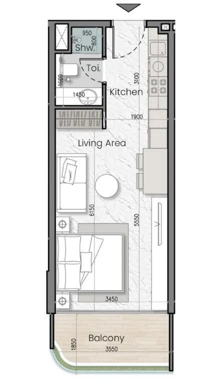 0 bedroom Apartments floor plan at I'Sola Bella