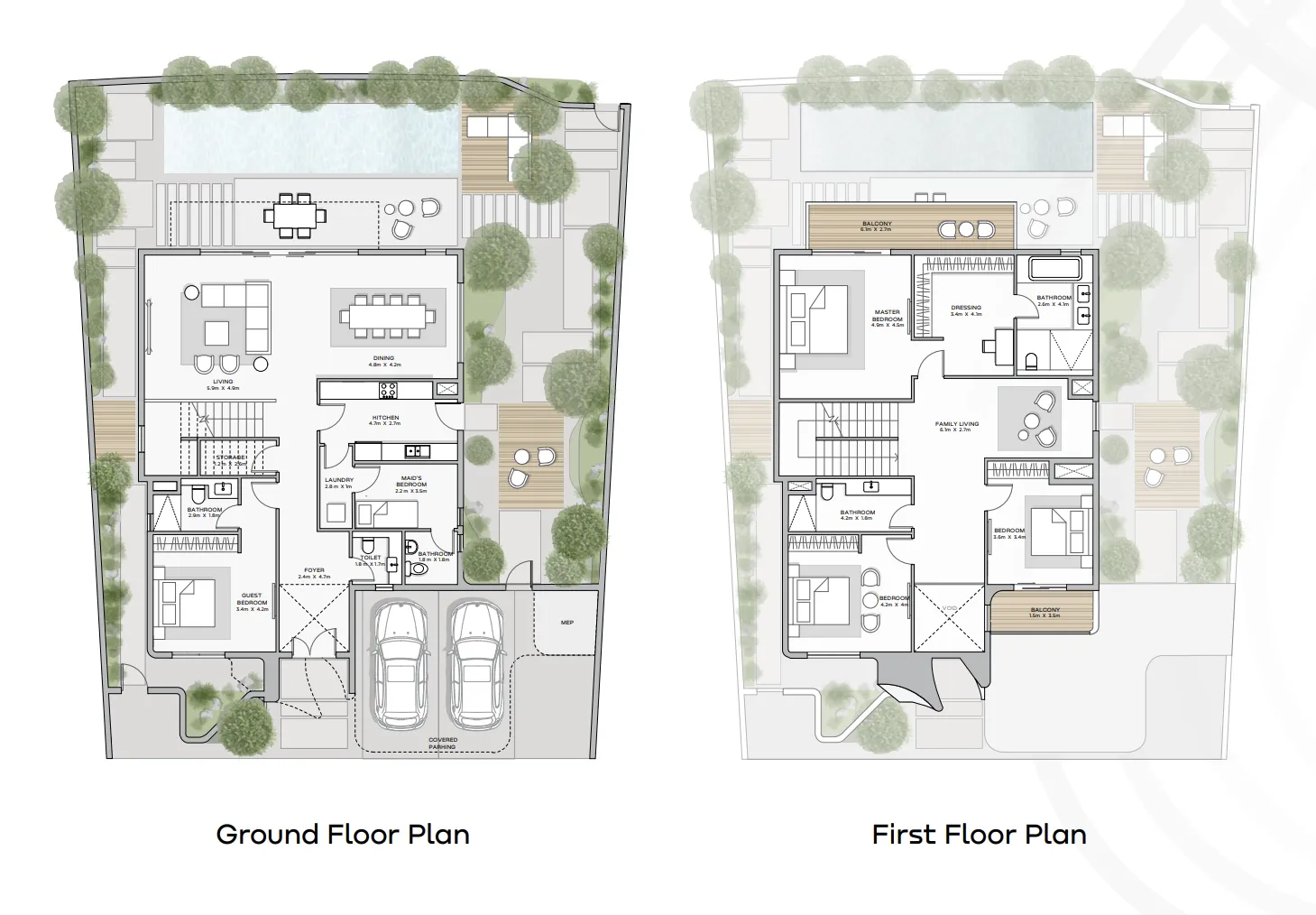 4 bedroom Villa floor plan at Khalid Bin Sultan City