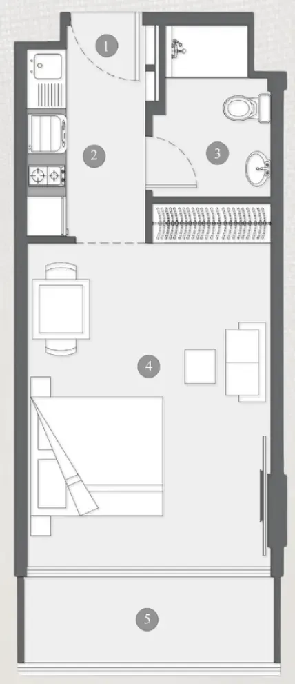 0 bedroom Apartments floor plan at Elevia Residences