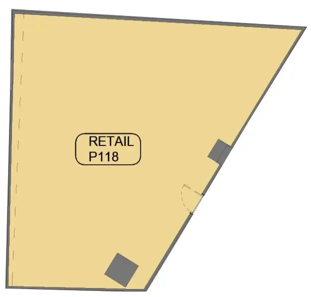  bedroom Retail floor plan at Samana Barari Avenue