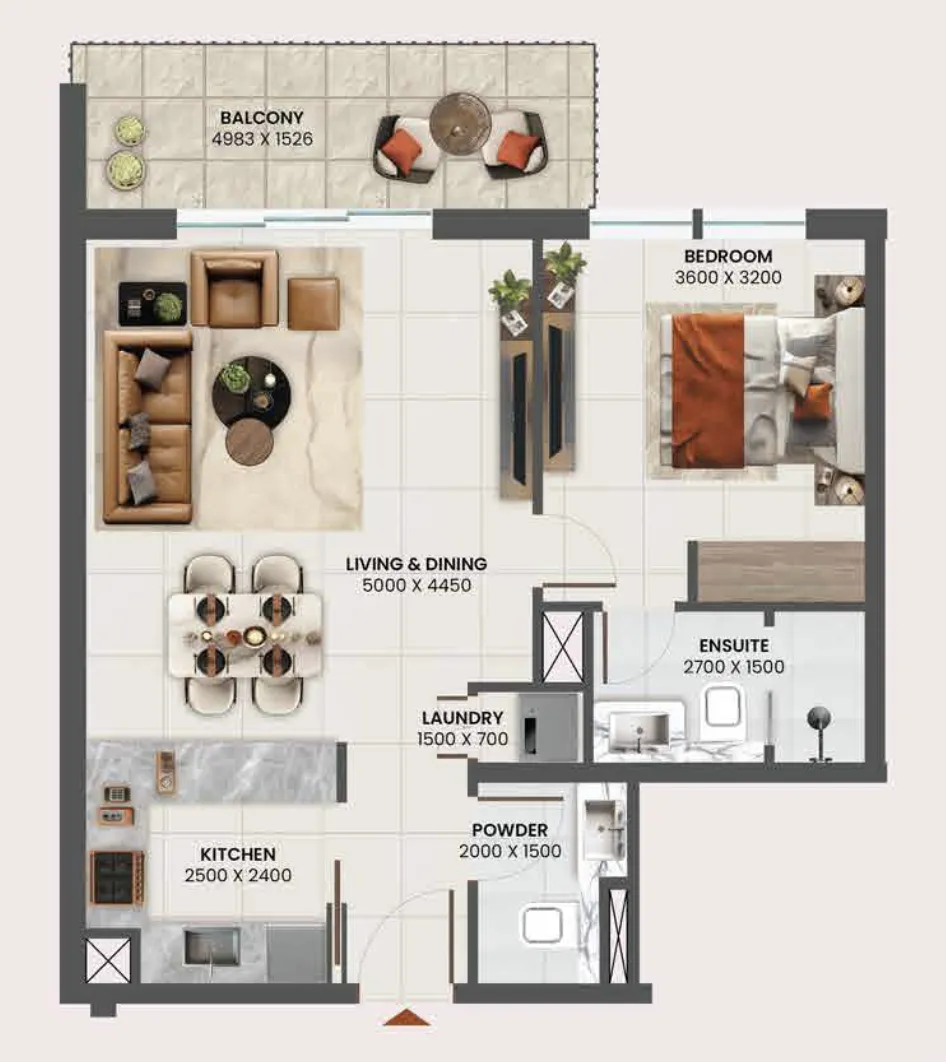 1 bedroom Apartments floor plan at Sunvale