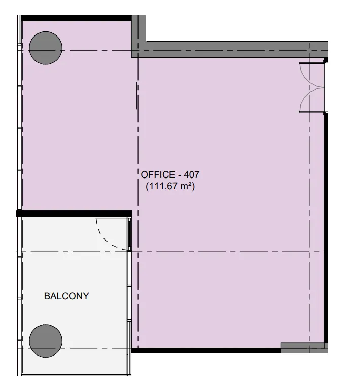  bedroom Office floor plan at Azizi Emerald