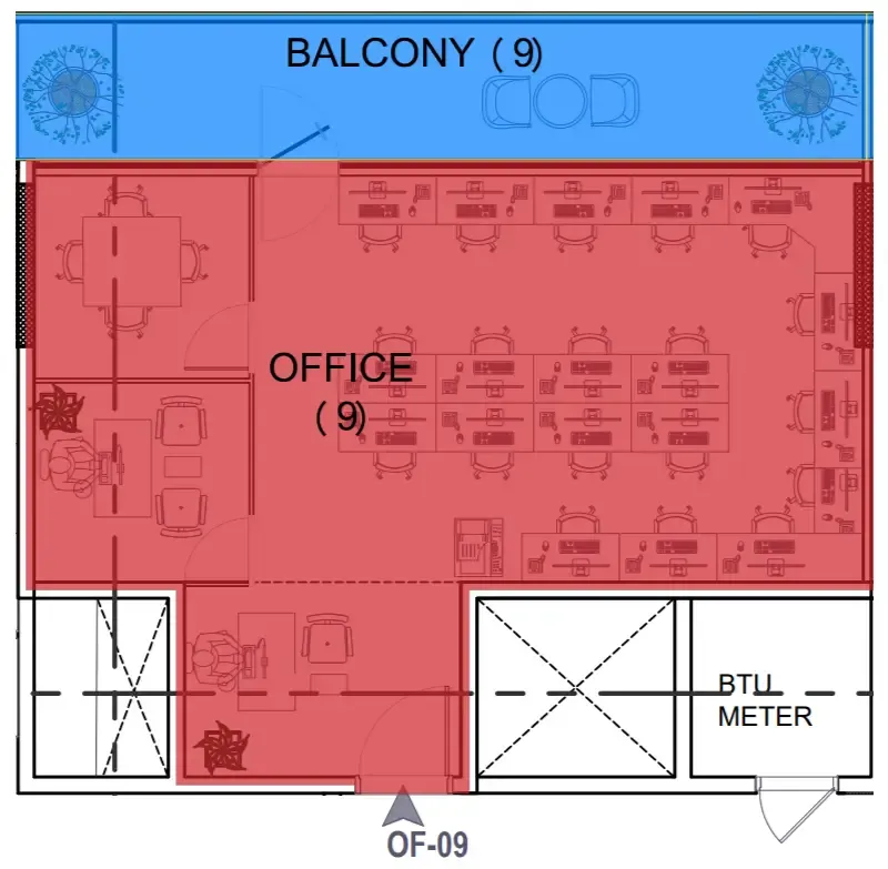  bedroom Office floor plan at Celesto 4