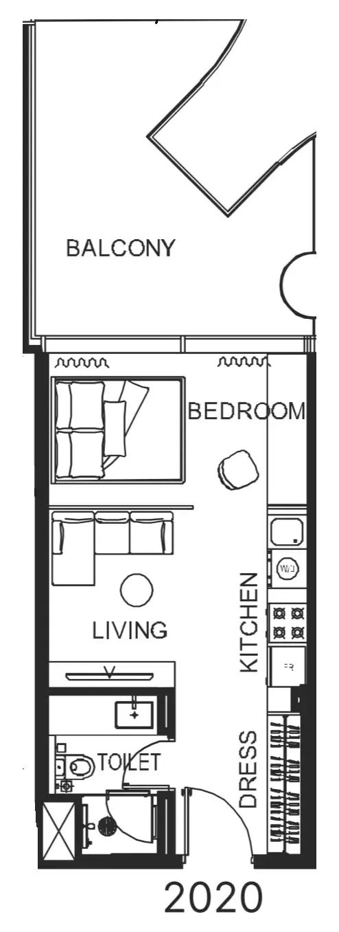 0 bedroom Apartments floor plan at The WOW Tower