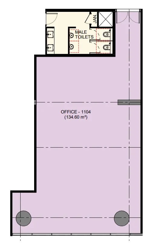  bedroom Office floor plan at Azizi Emerald