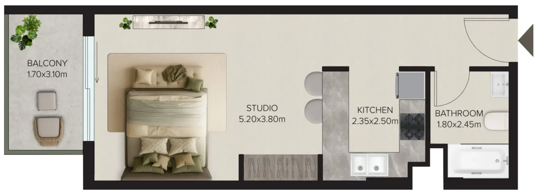 0 bedroom Apartments floor plan at Esplora