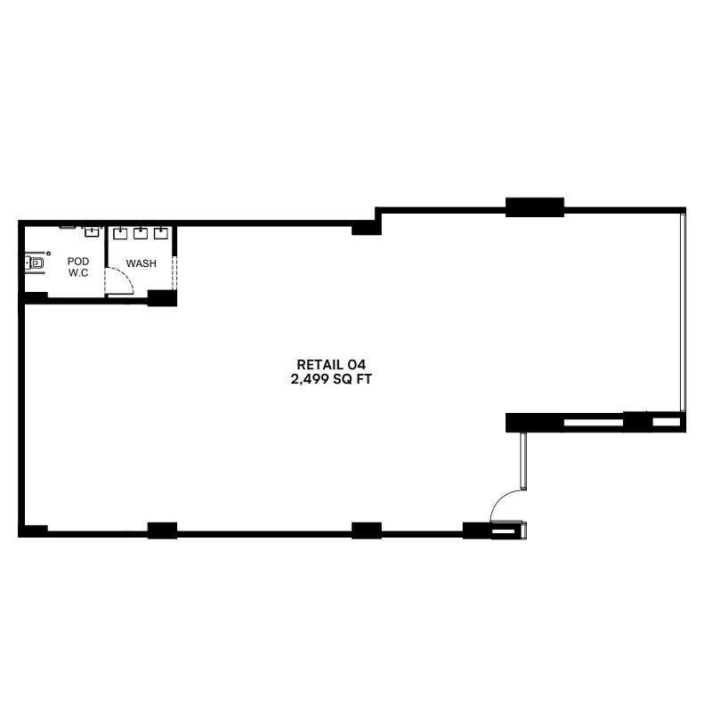  bedroom Retail floor plan at Binghatti Starfall