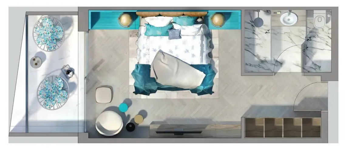 0 bedroom Apartments floor plan at The Heart of Europe - Côte d’Azur Monaco