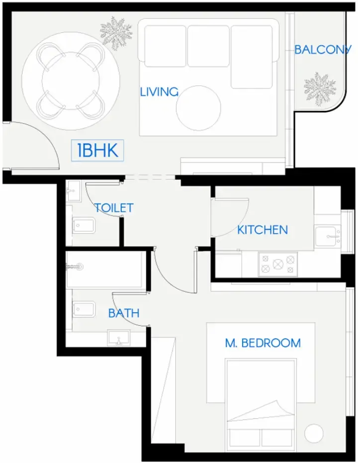 1 bedroom Apartments floor plan at Celestara Residences