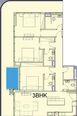 3 bedroom Apartments floor plan at Ocean Pearl 1 and 2
