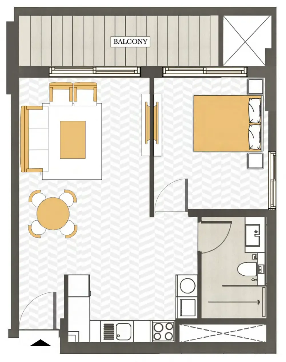 1 bedroom Apartments floor plan at Ashwood Residences