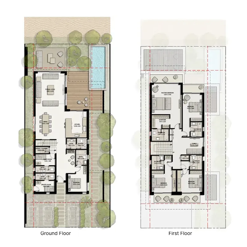 5 bedroom Villa floor plan at The View Island