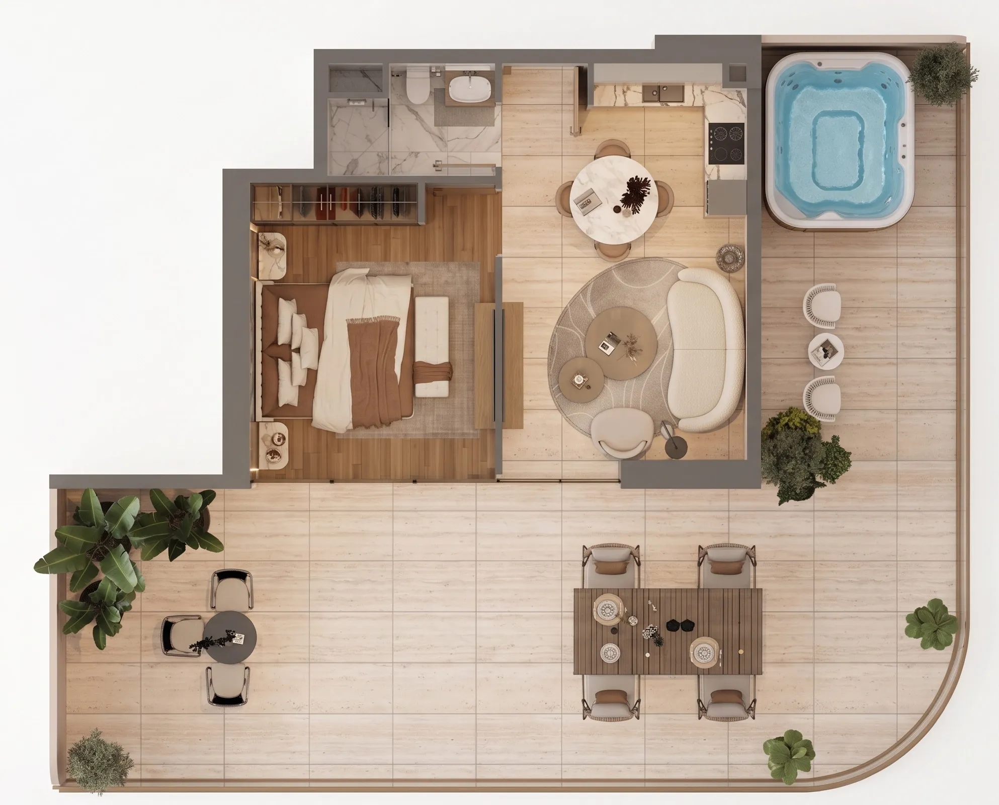 1 bedroom Apartments floor plan at Siana by Zoya