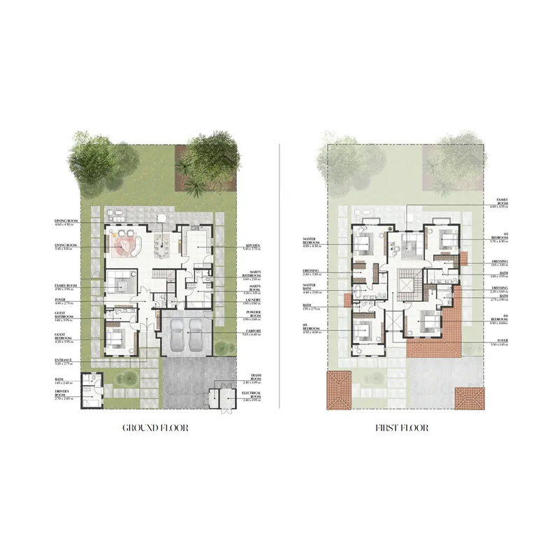 5 bedroom Villa floor plan at Bloom Living Seville