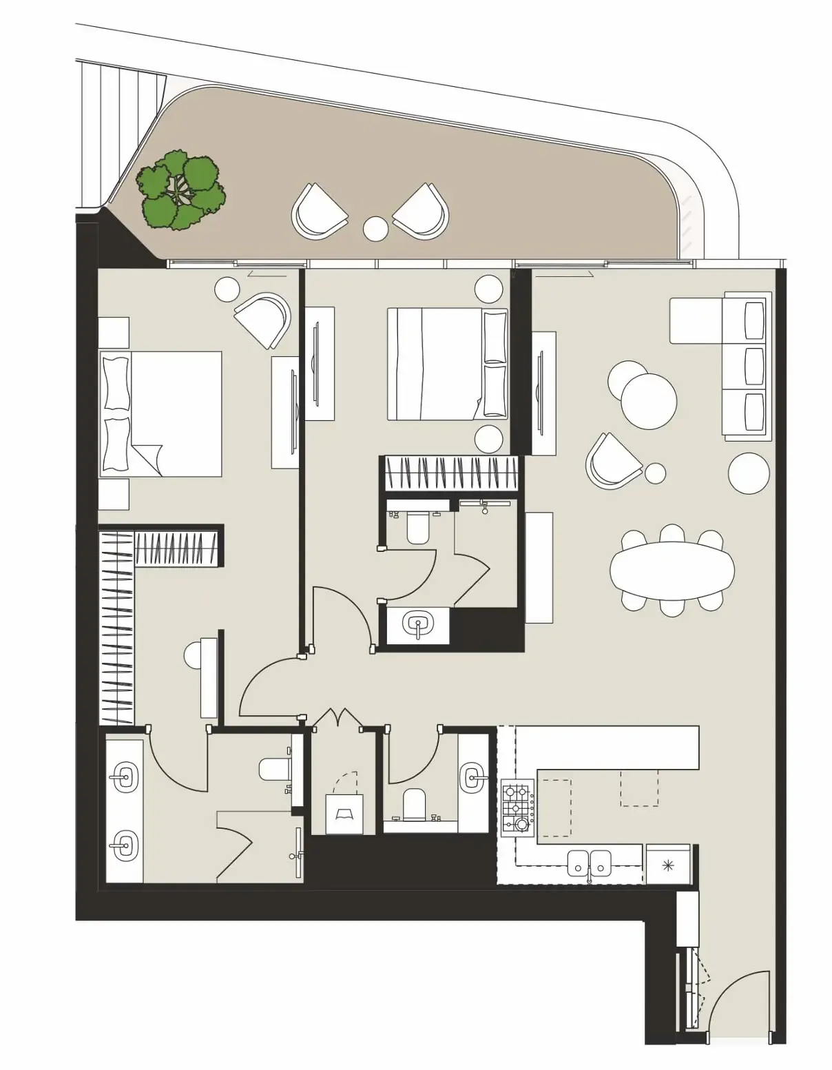 2 bedroom Apartments floor plan at Artistry One Residences