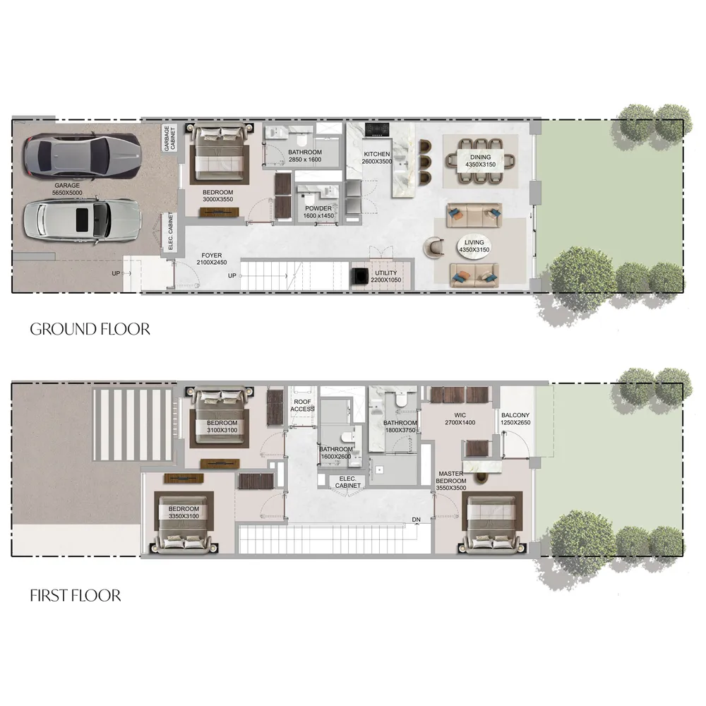 4 bedroom Villa floor plan at The Greens at Sobha Sanctuary