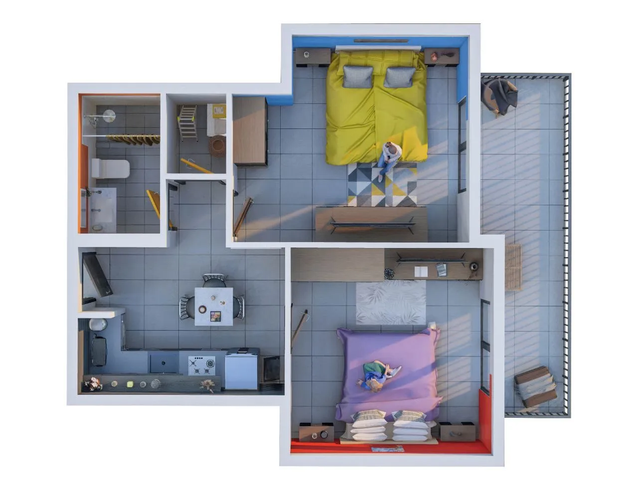 2 bedroom Apartments floor plan at You and Co IMPZ