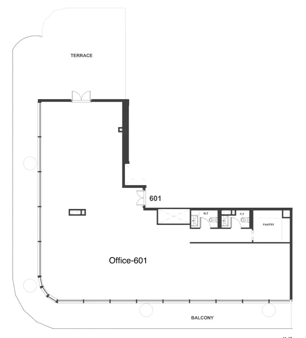  bedroom Office floor plan at Interstellar Tower