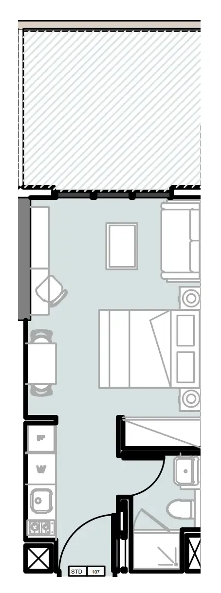 0 bedroom Apartments floor plan at Verdana III