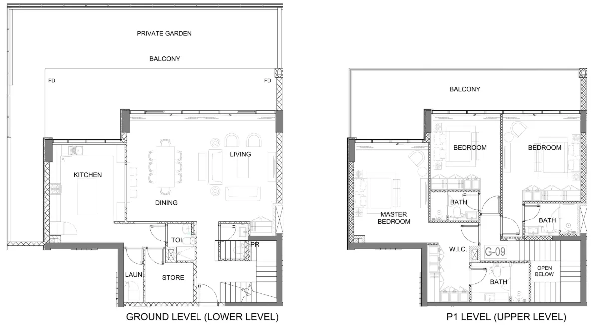 3 bedroom Apartments floor plan at Golf Greens
