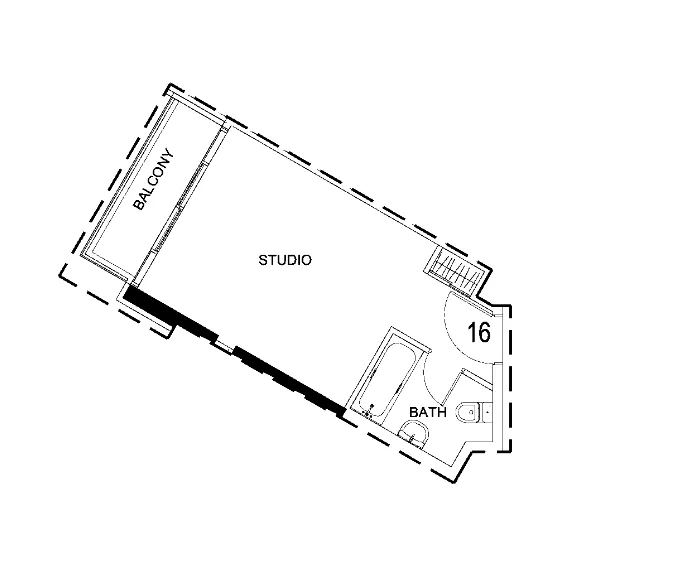 0 bedroom Apartments floor plan at Damac Hills 2 - Hotel Edge by Rotana