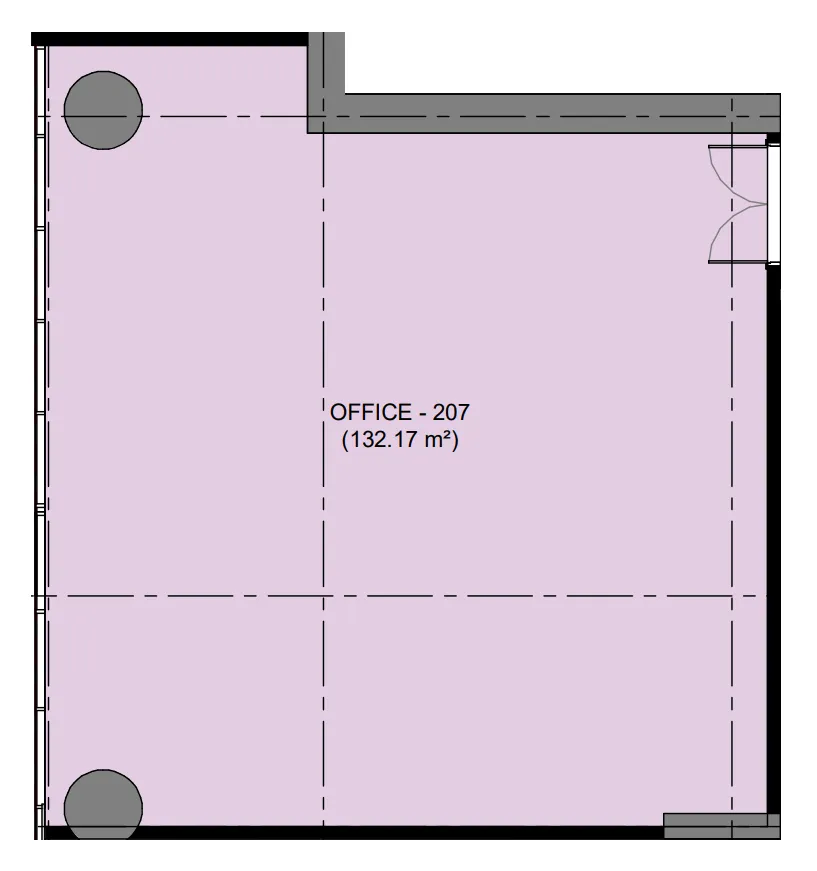  bedroom Office floor plan at Azizi Emerald