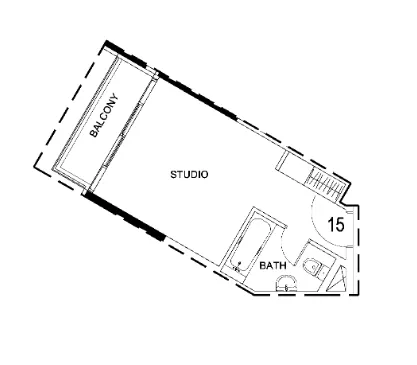 0 bedroom Apartments floor plan at Damac Hills 2 - Hotel Edge by Rotana