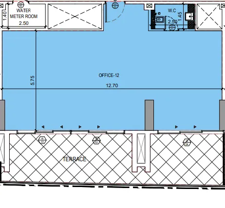  bedroom Office floor plan at Binghatti Ruby