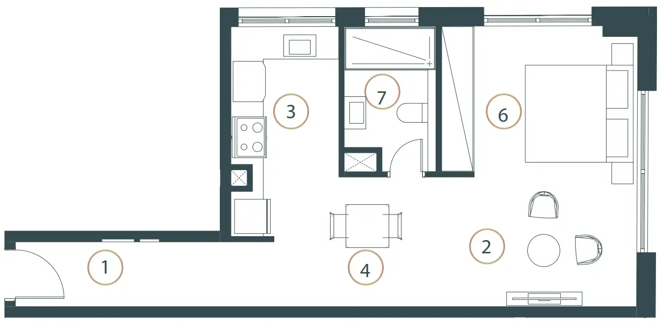0 bedroom Apartments floor plan at Whitestone Residences