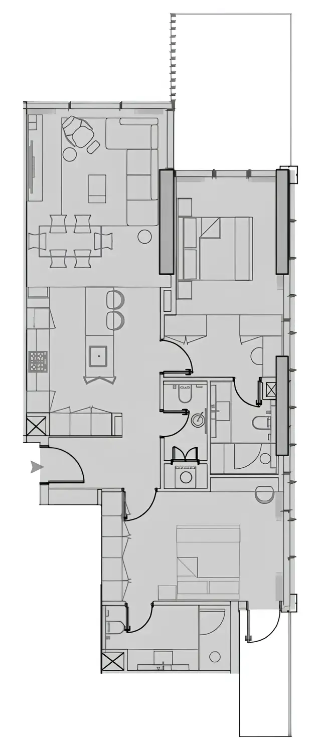 2 bedroom Apartments floor plan at Wynwood Horizon