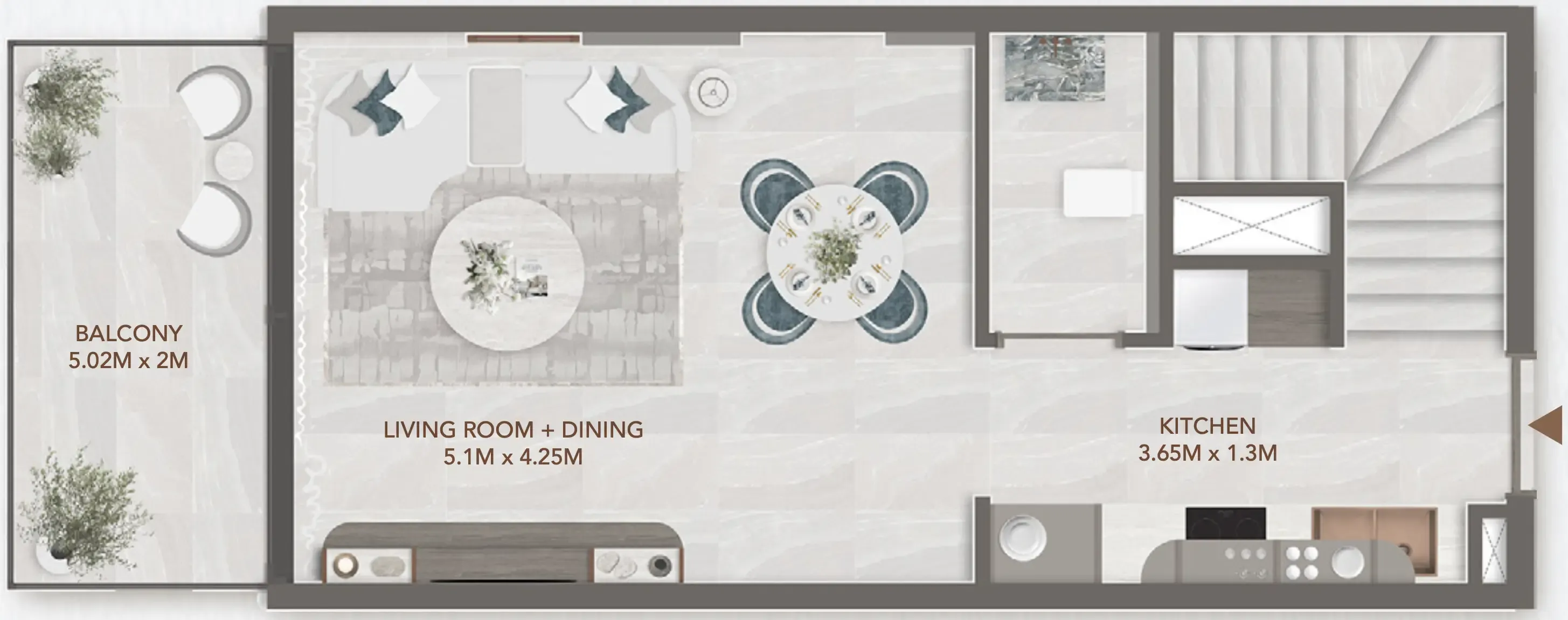 1 bedroom Apartments floor plan at 241 Waterside