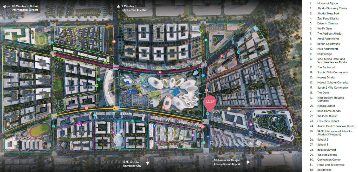 Rove Home Aljada master plan 1