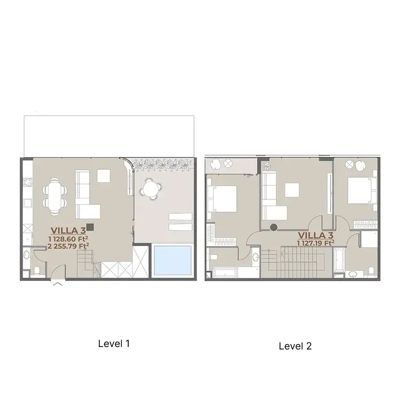 3.5 bedroom Villa floor plan at House of WELL