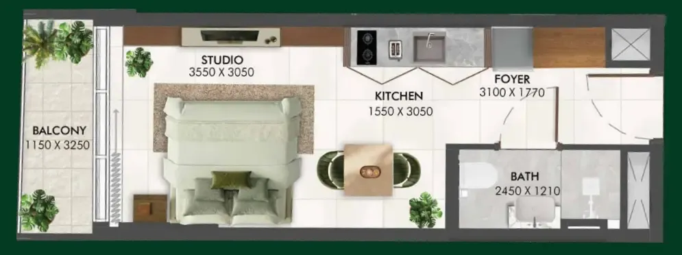 0 bedroom Apartments floor plan at Enchante