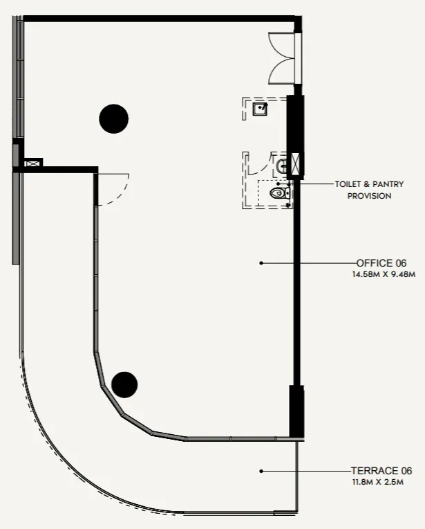  bedroom Office floor plan at Azizi Emerald