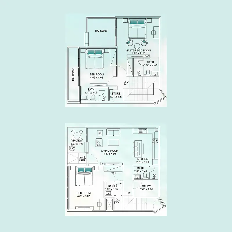 3.5 bedroom Townhouse floor plan at Floarea Breeze