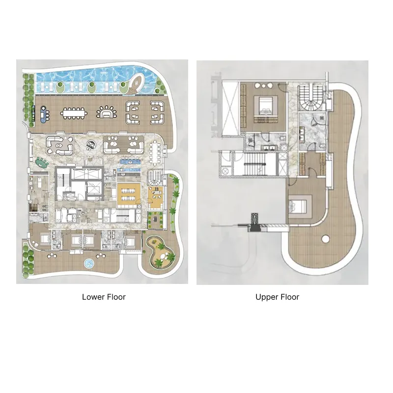 6 bedroom Penthouse floor plan at Casa Canal