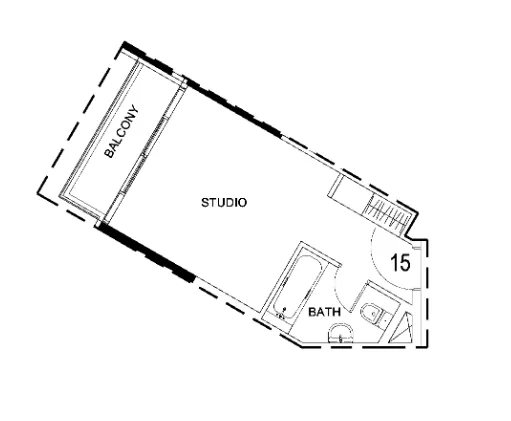 0 bedroom Apartments floor plan at Damac Hills 2 - Hotel Edge by Rotana