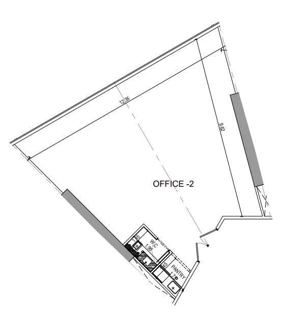  bedroom Office floor plan at Binghatti Circle