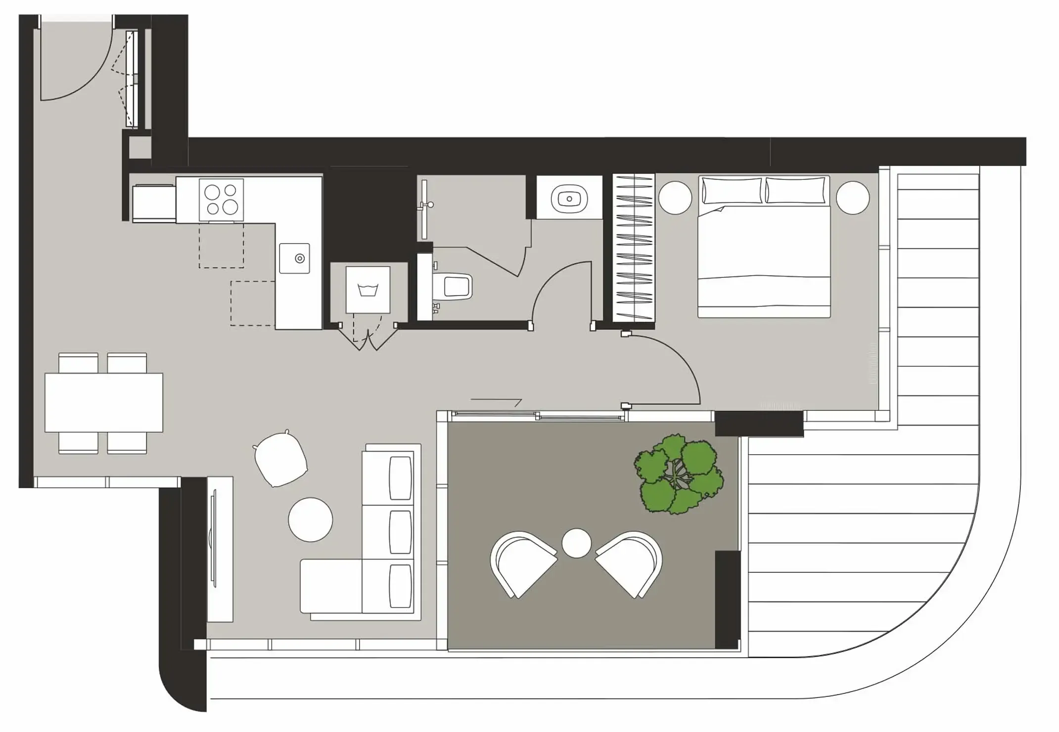1 bedroom Apartments floor plan at Artistry One Residences