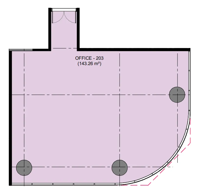  bedroom Office floor plan at Azizi Emerald