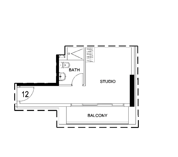 0 bedroom Apartments floor plan at Damac Hills 2 - Hotel Edge by Rotana