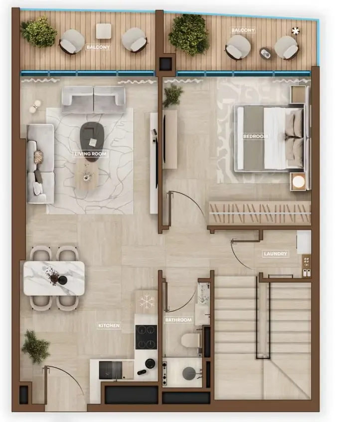 2 bedroom Apartments floor plan at Sky Hills Astra