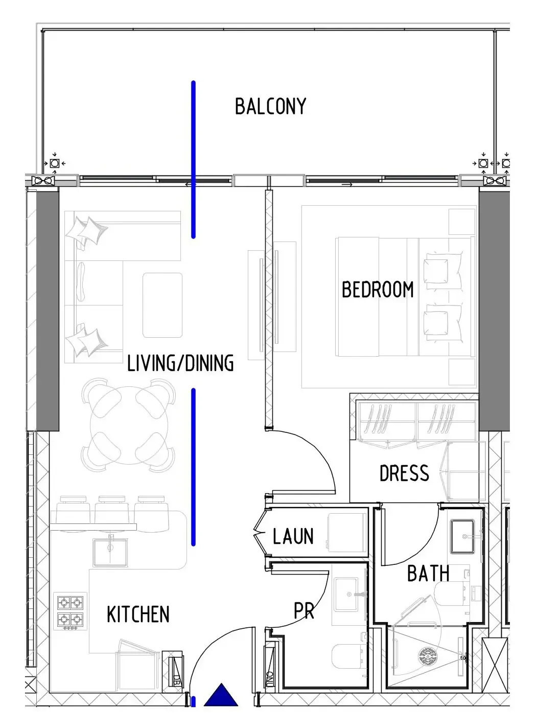 1 bedroom Apartments floor plan at Chelsea Residences