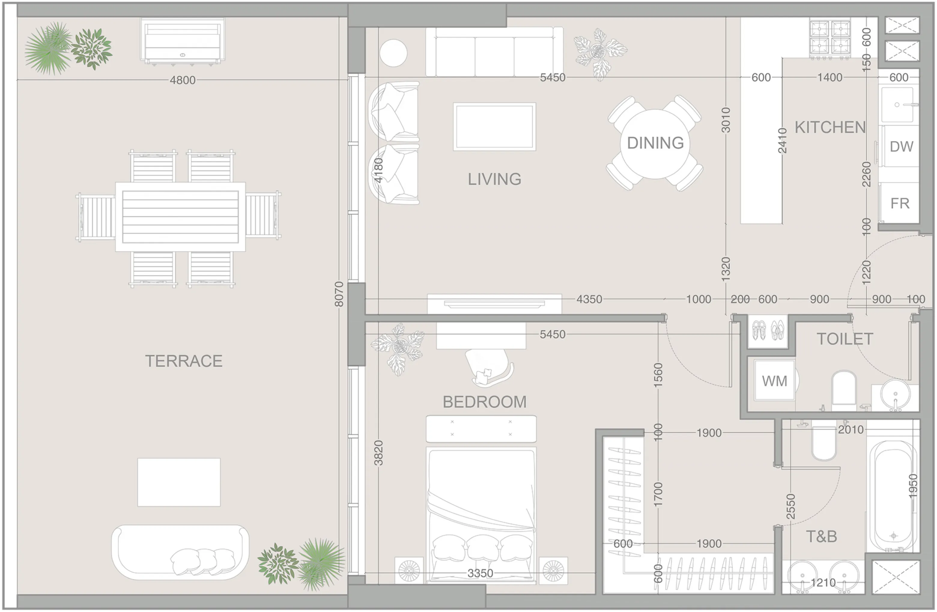 1 bedroom Apartments floor plan at V1STARA House